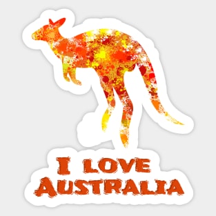 I Love Australia Sticker